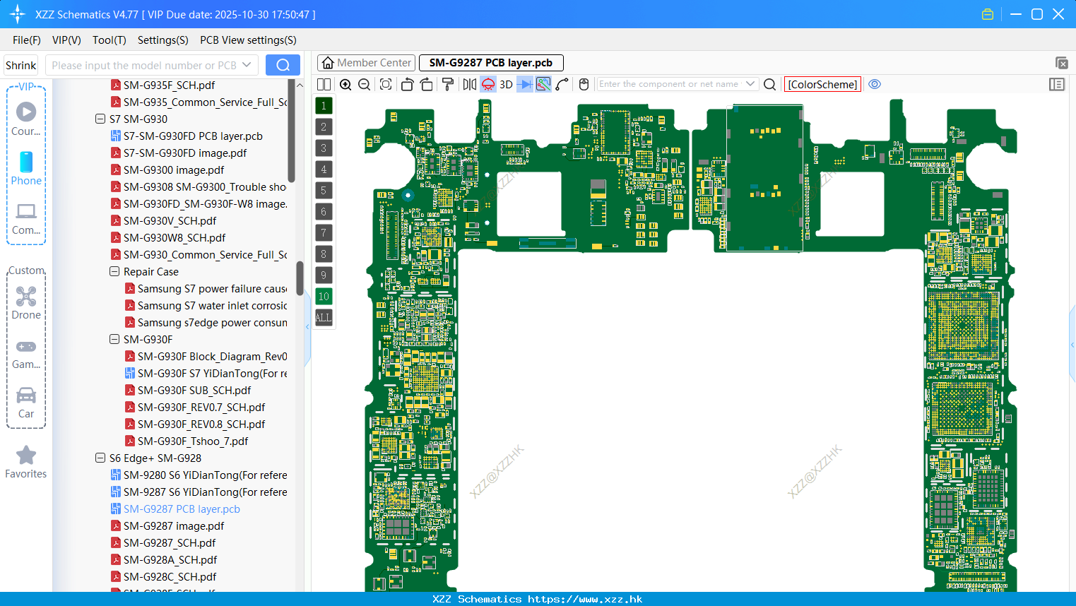 Samsung SM-G9287 PCB Layer